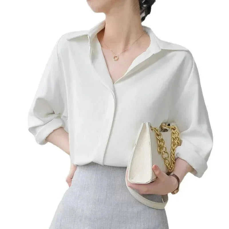 vintage satin button down shirt | oversized checkered blouse | lightweight satin shirt | energy saving