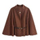 New Stand Collar Batwing Sleeves Cloak Top With Belt Ins Fashion Temperament Jacket Woolen Sweater Outwear For Women Cloth...