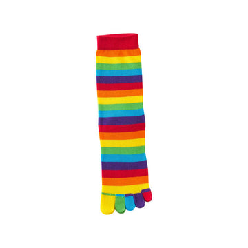 Women's Versatile Rainbow Striped Five Finger Socks meifu market