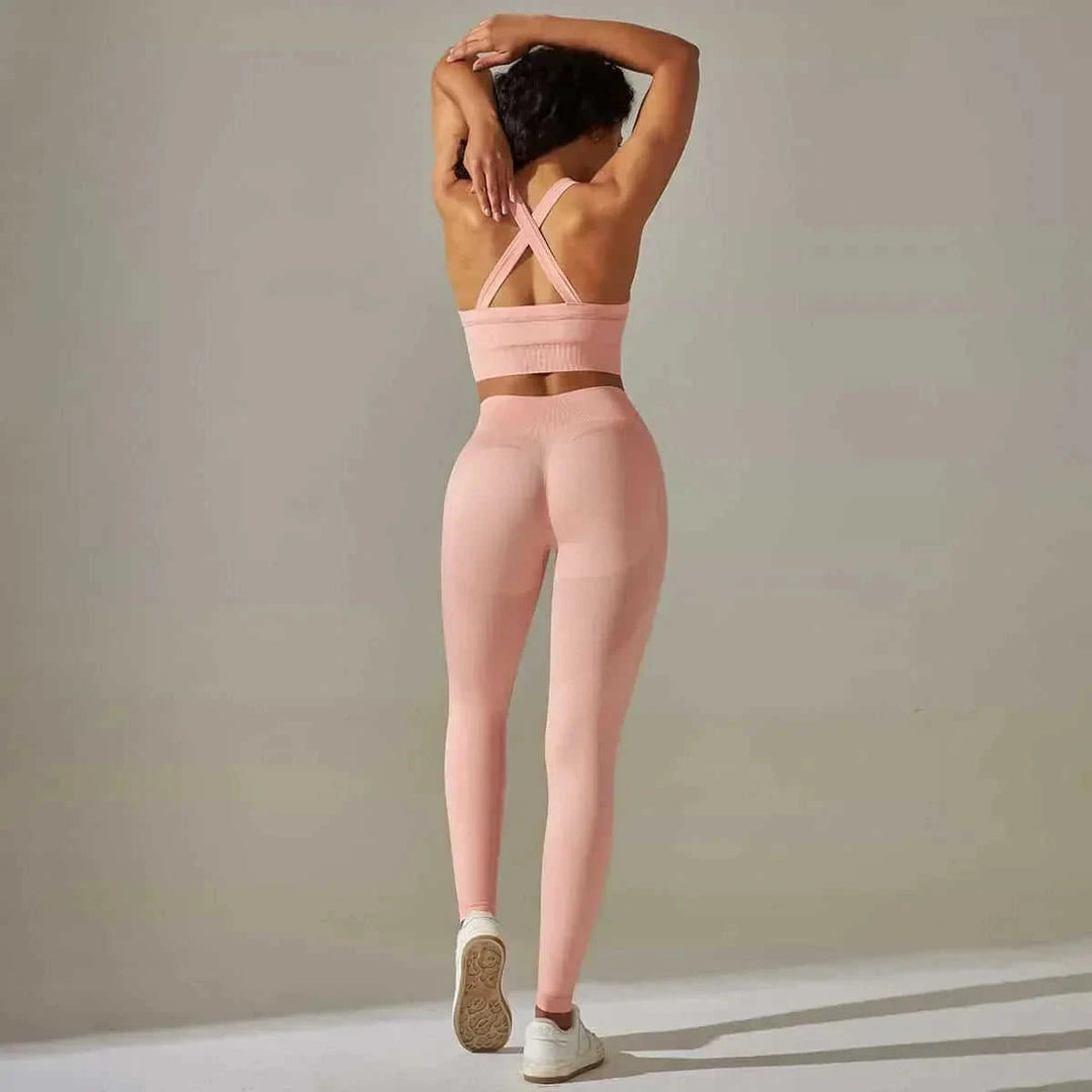 high-waisted seamless leggings | moisture-wicking yoga pants | squat-proof gym tights | energy saving