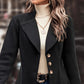 Women's Winter Overcoat Lapel Collar Single Breasted Outerwear Long Pea Coat Meifu Market