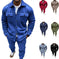 Men's Suede Solid Color Single-breasted Tooling Cardigan Two-piece Set Meifu Market