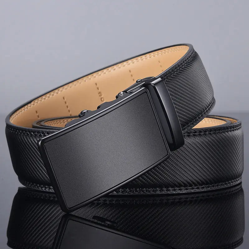 Men's Two-layer Cowhide Comfort Click Belt Meifu Market