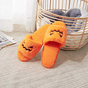 Halloween Women's Soft And Comfortable Plush Slippers Cosplay Shoes Furry Plush Slippers Kawaii Cute Shoes Home Slippers Halloween Dress Up Shoes 