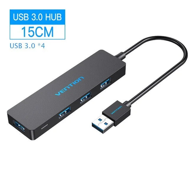 usb 30 hub 4-port | aluminum alloy usb splitter | high-speed data transfer hub | ultrasonic cleaning