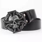Casual Skull Decorative Two-layer Cowhide Belt Meifu Market