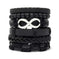 genuine leather bracelet | adjustable woven bracelet | multi-layer charm bracelet | energy saving