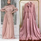 long sleeve maxi dress | breathable cotton hijab dress | plus size modest fashion | energy saving