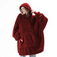 double-sided fleece hoodie | oversized pocket sweatshirt | wearable blanket hoodie | ultrasonic cleaning
