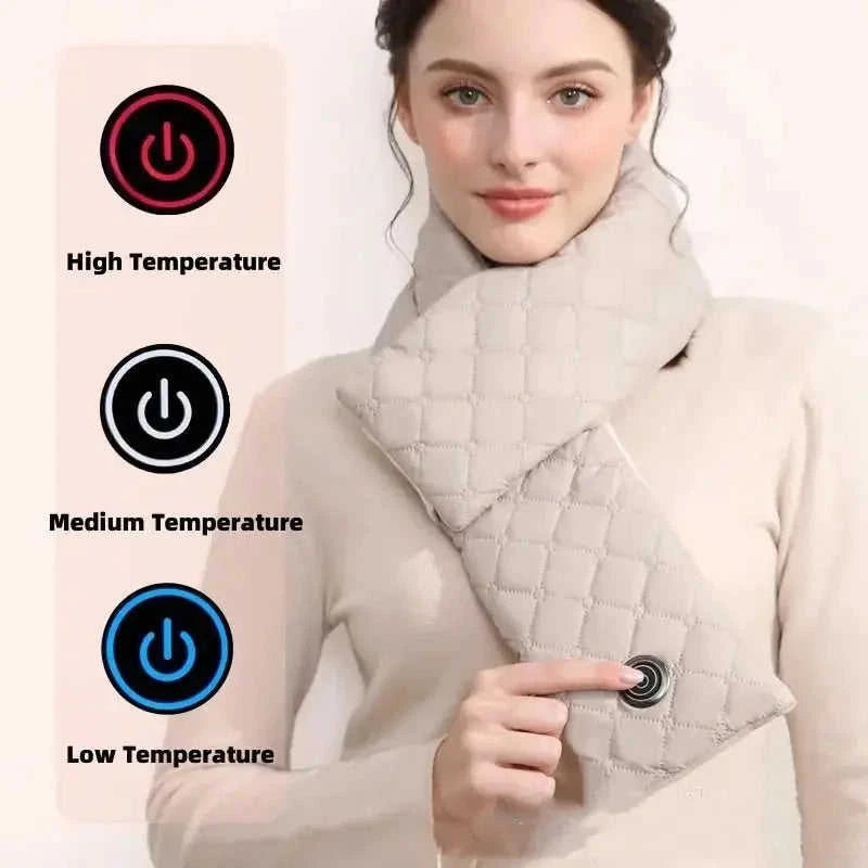 Electric Heating Scarf 3 Gear Heating Pads Outdoor Warm Heated Scarf USB Heater Thermal Shawl Neck Brace Warm Bib For Wome...