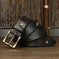 premium cow leather belt | vintage washed-out jeans belt | first layer leather construction | energy saving