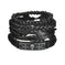 braided leather bracelet for men | vintage charm wood beads | adjustable wrap wristband | energy saving