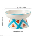 ceramic pet bowl | elevated dog bowl | inclined cat dish | energy saving