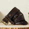 genuine cowhide leather belt | 15 inch wide mens belt | brass buckle jeans belt | ultrasonic cleaning