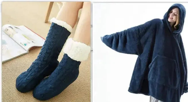 double-sided fleece hoodie | oversized pocket sweatshirt | wearable blanket hoodie | ultrasonic cleaning