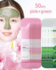 50pcs Japan Sakura Clay Mask for Face Deeply Cleansing Moisturizing Oil - Control Anti - Aging Wrinkle Pink Mud Mask Facial Skincare - Meifu Market