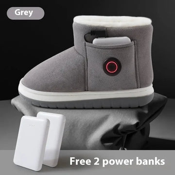rechargeable heated shoes | electric foot warmers | temperature regulating slippers | energy saving