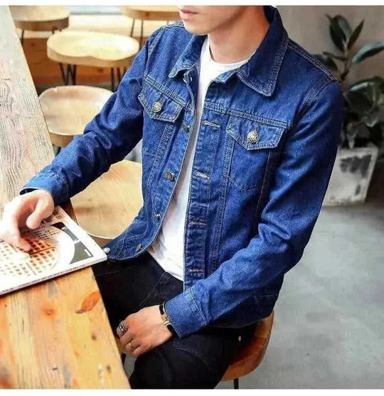 heavyweight denim jacket | durable cotton construction | classic trucker jacket | energy saving