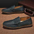 Hand-stitched Bottom Lazy Slip On Men's Casual Leather Shoes Meifu Market