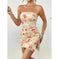 lace printed tube top | stretchy tube dress | bodycon mini dress | ultrasonic cleaning