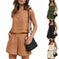 square neck top and shorts set | polyester spandex lounge set | summer casual two piece outfit | ultrasonic cleaning