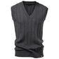 European Size V-neck Twist Sweater Vest Men's Business Sweater Waistcoat meifu market