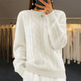 Fashion Retro Cable-knit Pullover Sweater Women Meifu Market