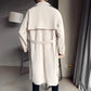 Beige Double Breasted Trench Coat For Men meifu market