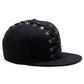 Punk Hip Hop Baseball Woven Belt Handmade Rivet Men And Women Flat-brimmed Cap meifu market