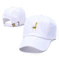 cartoon giraffe embroidery | adjustable baseball cap | summer sun hat | ultrasonic cleaning