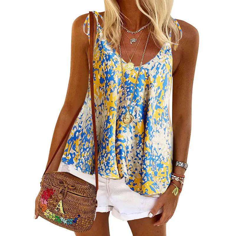 Digital printed floral vest sling 3XL - affordable digital printed floral sling vest review back detail
