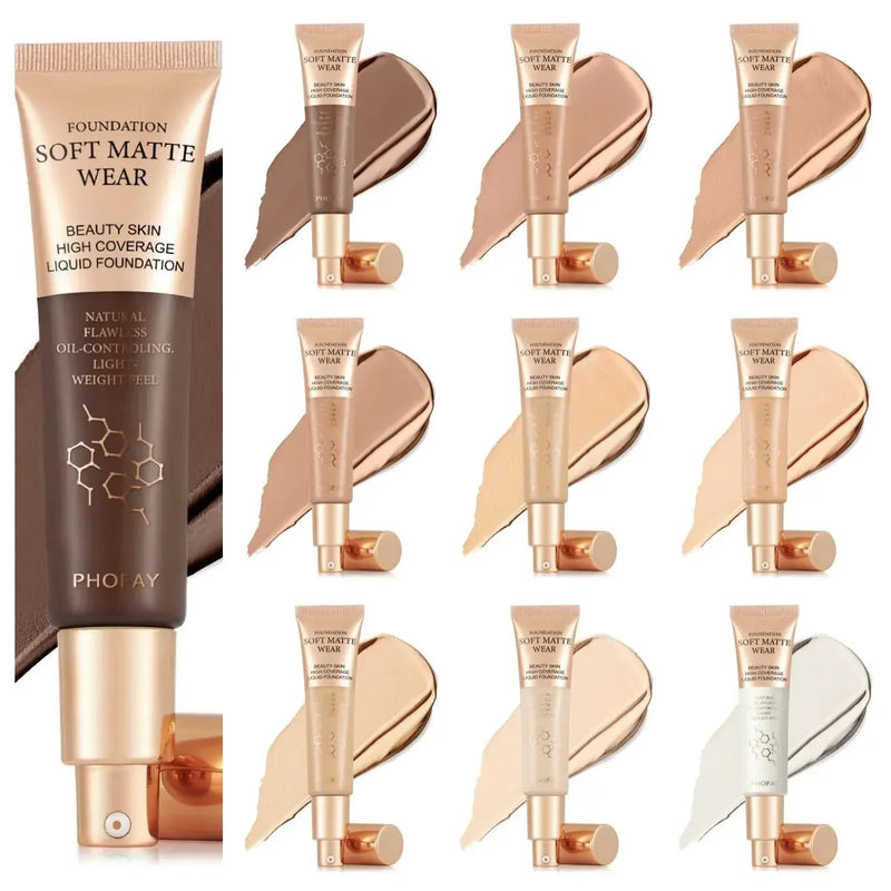 long-lasting matte foundation | waterproof liquid foundation | buildable coverage foundation | energy saving