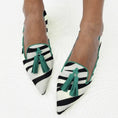 Women's Low-cut Slip-on Casual Pointed Zebra Stripes Pumps Meifu Market