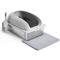 Stainless Steel Cat Litter Box With Lid, Large Cat Litter Box For Big Cats, Scoop And Mat Included Meifu Market