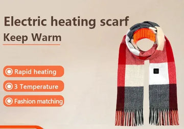 usb-c rechargeable heating scarf | machine washable electric shawl | adjustable temperature settings | ultrasonic cleaning