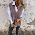 Women's V-neck Knitted Sweater Vest Meifu Market
