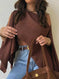 Brown Off Shoulder Crop Top - Meifu Market