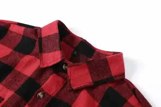 A Long-sleeved Pocket Checked Shirt With A Lapel For Young Men In Autumn And - lifestyle (material: cotton, denim |...