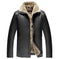 mens fur lined leather coat | genuine leather coat with velvet | heavy duty winter coat | ultrasonic cleaning
