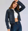 lightweight denim jacket | stretch denim fabric | cropped jean jacket | ultrasonic cleaning