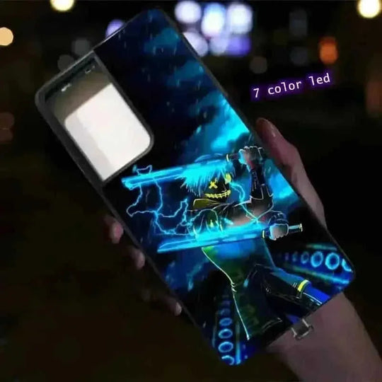led back cover case | tempered glass protection | wireless charging compatible | energy saving