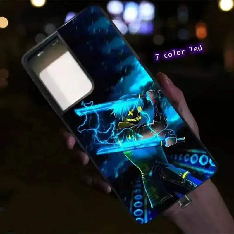 led back cover case | tempered glass protection | wireless charging compatible | energy saving