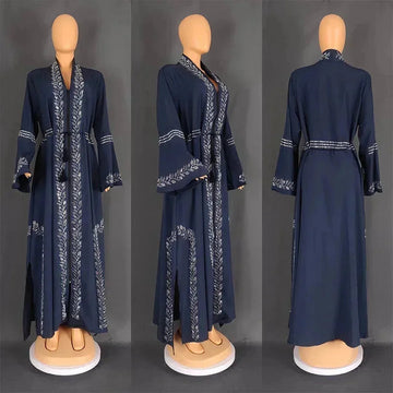 long-sleeve abaya dress | breathable cotton fabric | plus size prayer gown | energy saving