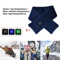 usb charging heating scarf | 3 temperature adjustable settings | heated neck warmer for cycling | ultrasonic cleaning