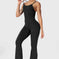 solid color sling jumpsuit | nylon spandex fabric | one piece yoga outfit | energy saving