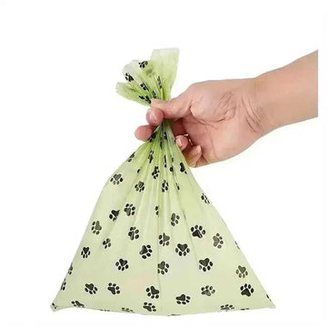 150-600pcs Dog Poop Bags | Cartoon Paw Print Leak-Proof Waste Bags