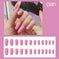frosted gel nails | waterproof press on nails | ballet coffin nails | energy saving