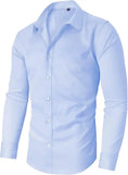 stretch-fit long sleeve shirt | moisture-wicking work shirt | wrinkle-resistant office shirt | energy saving