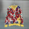 Autumn Floral Printed Knitted Pullover Women's Sweater Top - Meifu Market