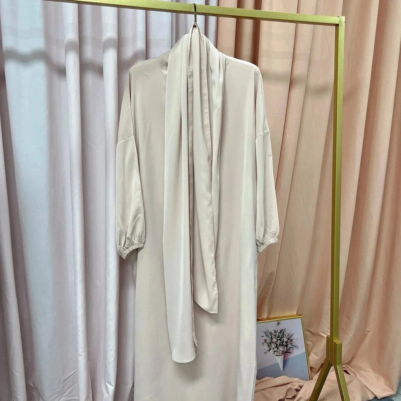 long sleeve abaya dress | plus size modest wear | cotton blend robe dress | ultrasonic cleaning